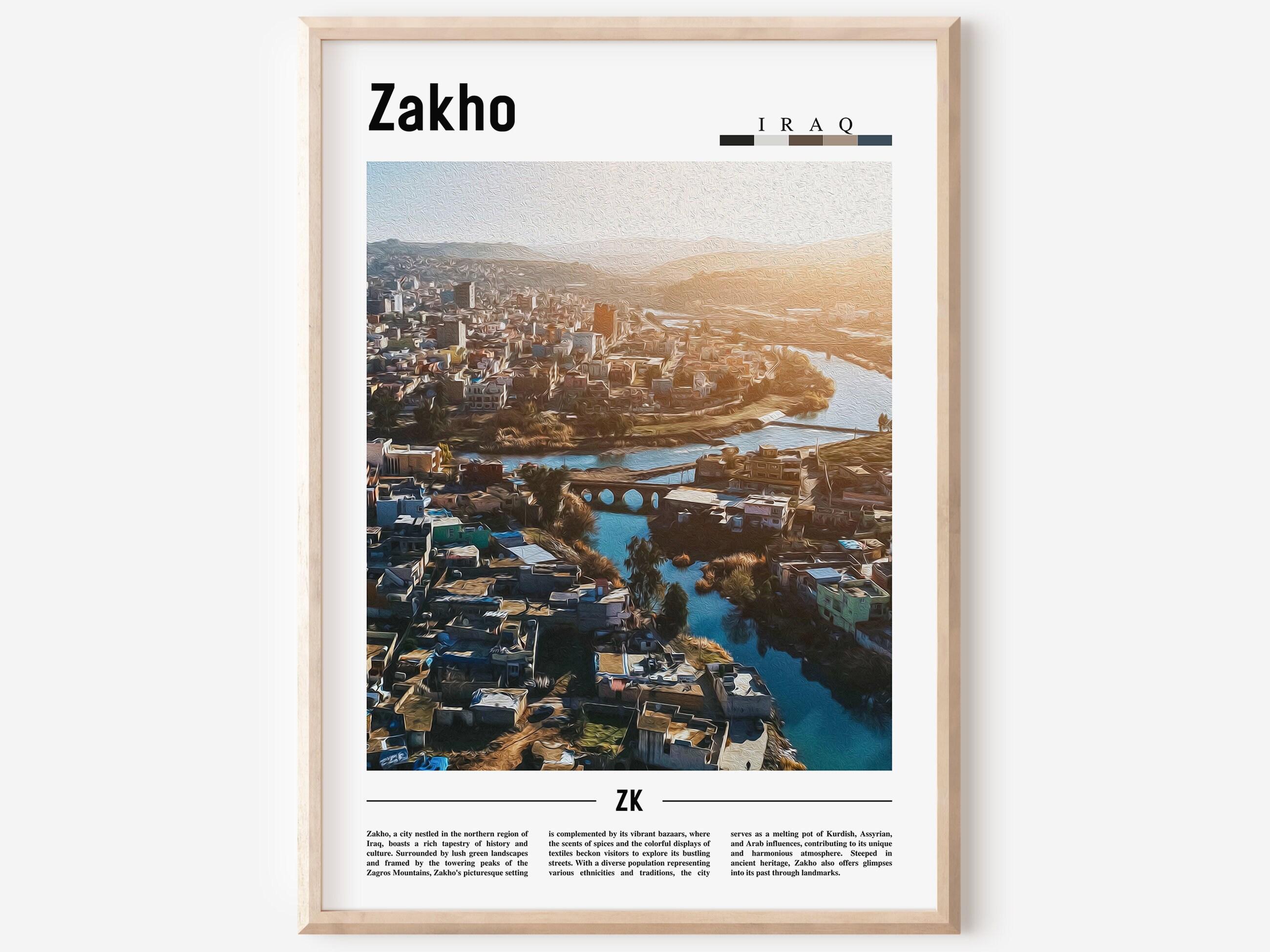 Zakho Poster, Zakho Print, Zakho Wall Art, Minimal Travel Print ...