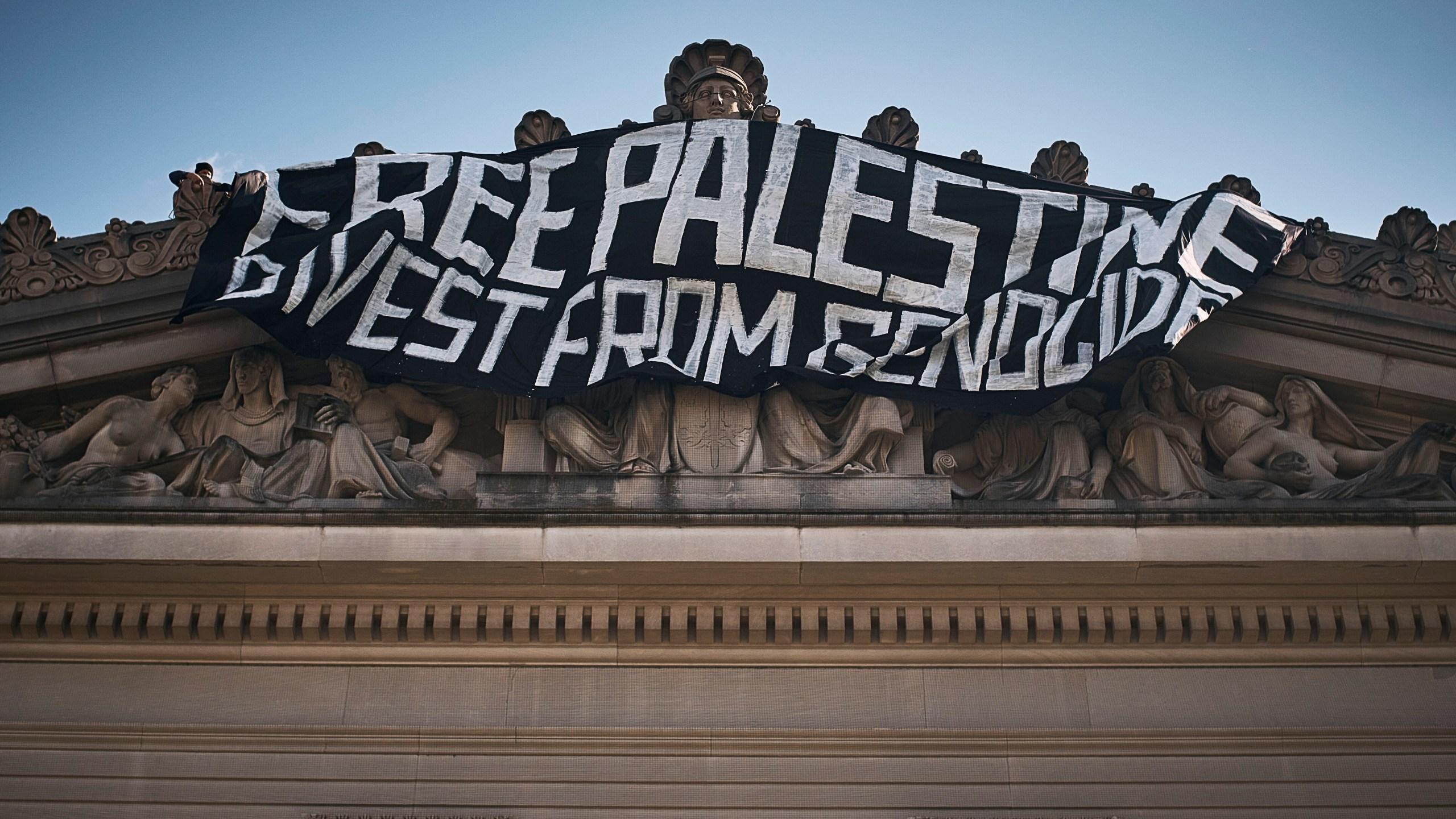 34 taken into custody after pro-Palestinian protest at Brooklyn ...